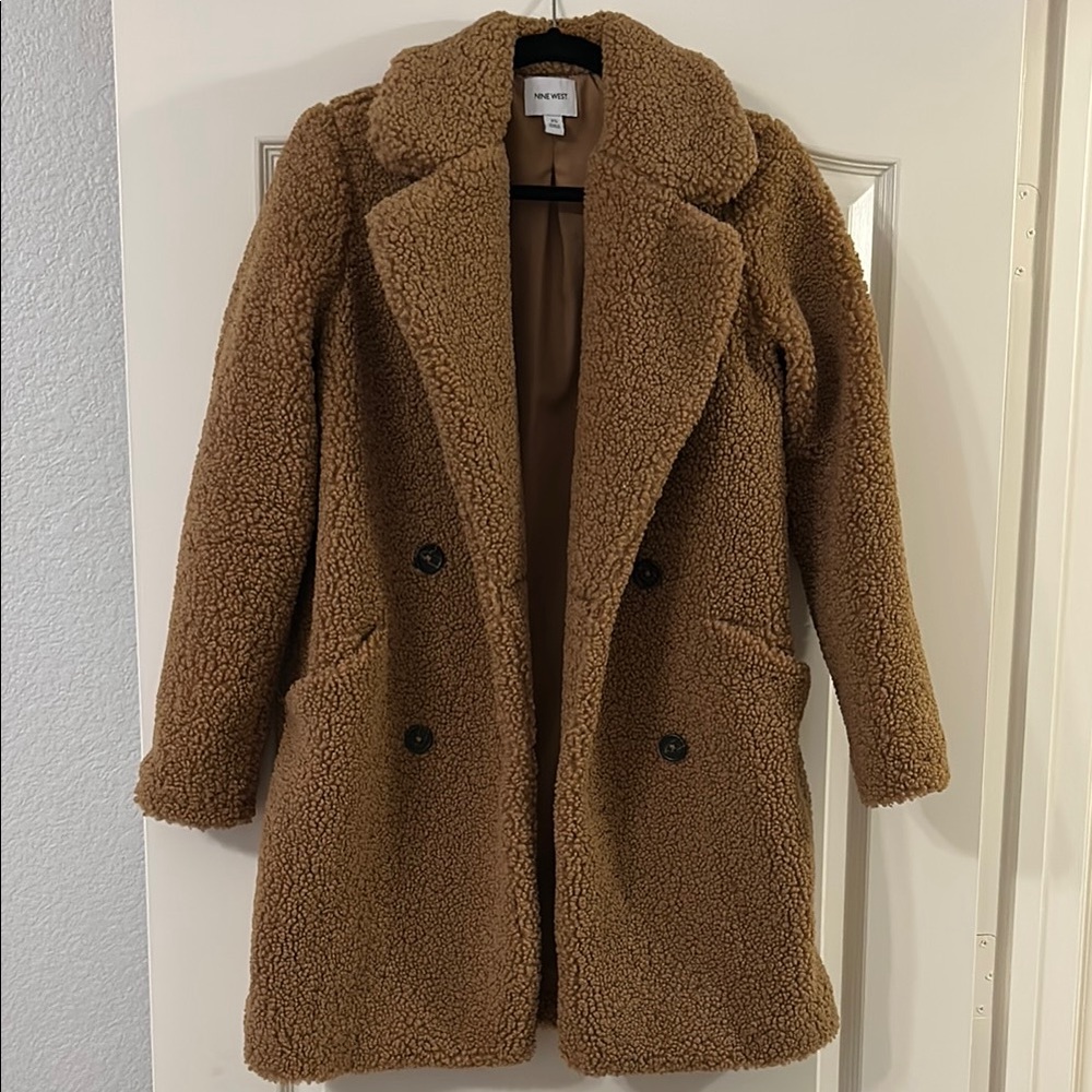 Cozy Brown Teddy Coat- Brown Sherpa Trench